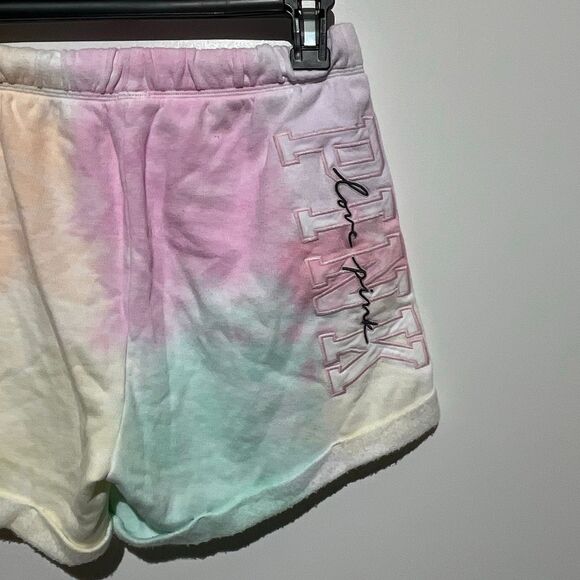 Victoria's Secret Pink Varsity Shorts Multi Color Tie Dye Size X-Small - Picture 5 of 7